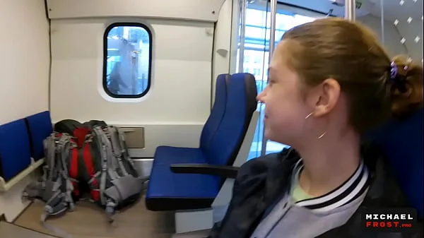 Real Public Blowjob in the Train | POV Oral CreamPie by MihaNika69 and MichaelFrost