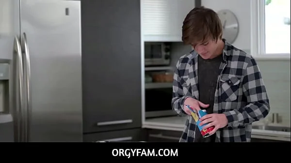 OrgyFam  -  Stepmom Penny Barber catches stepson Tyler Cruise fucking a can of raw dough and helps him out