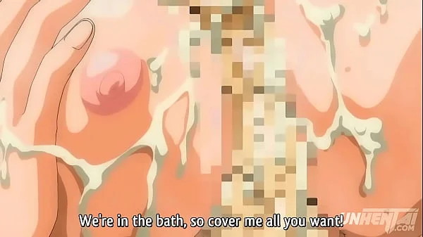 Hentai - Hot Shower with my Step Sister but our Family Catch Us [Subtitled]