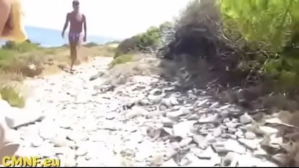 Candid nudist teen goes for a walk